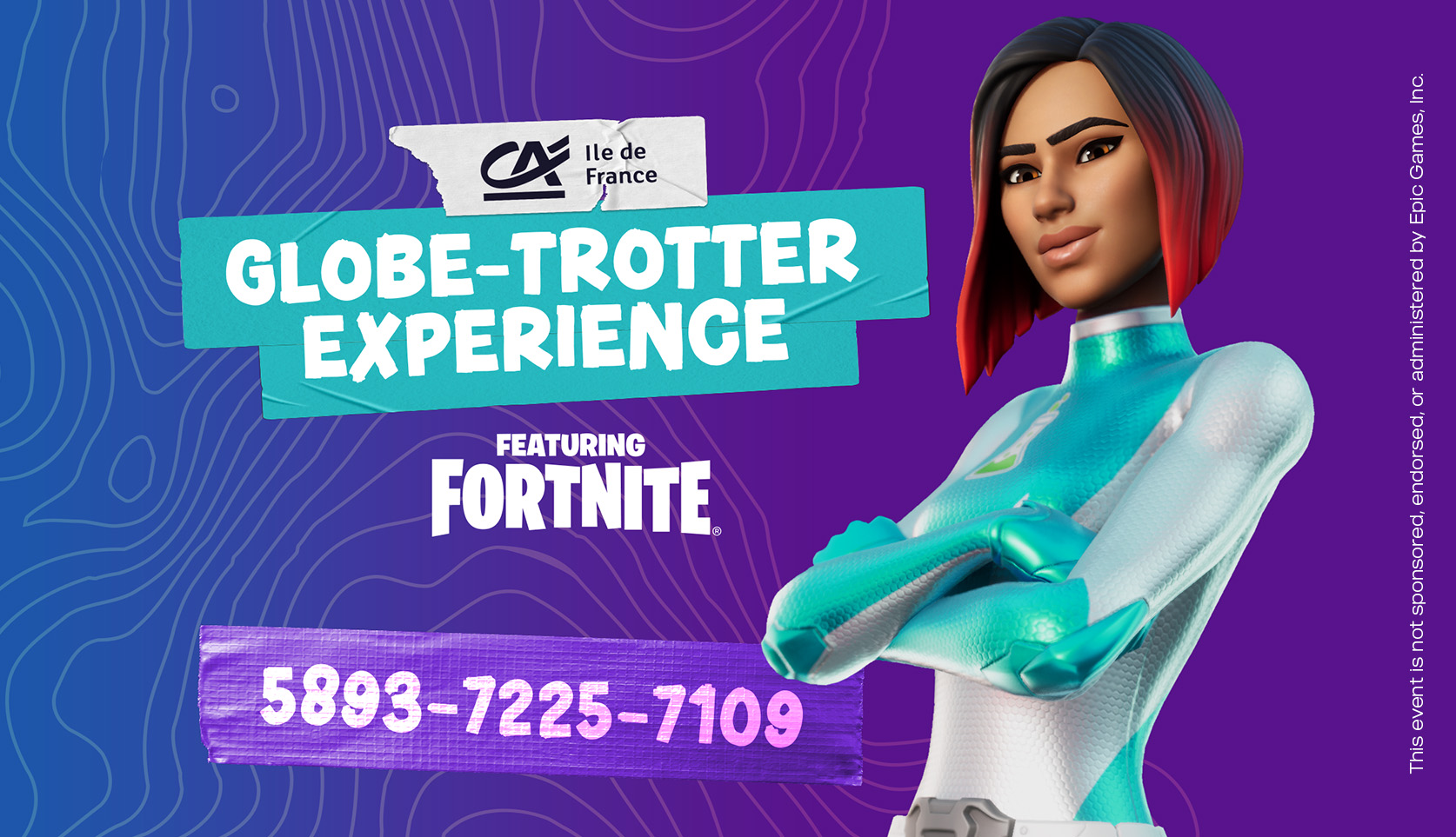 Affiche globe-trotter featuring Fortnite